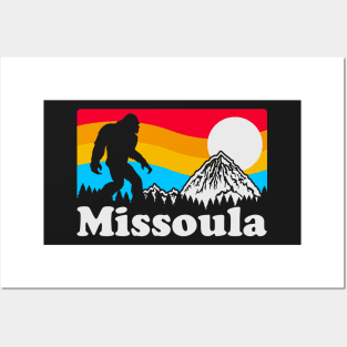 Missoula Montana Bigfoot, Funny Sasquatch Montana Missoula Posters and Art